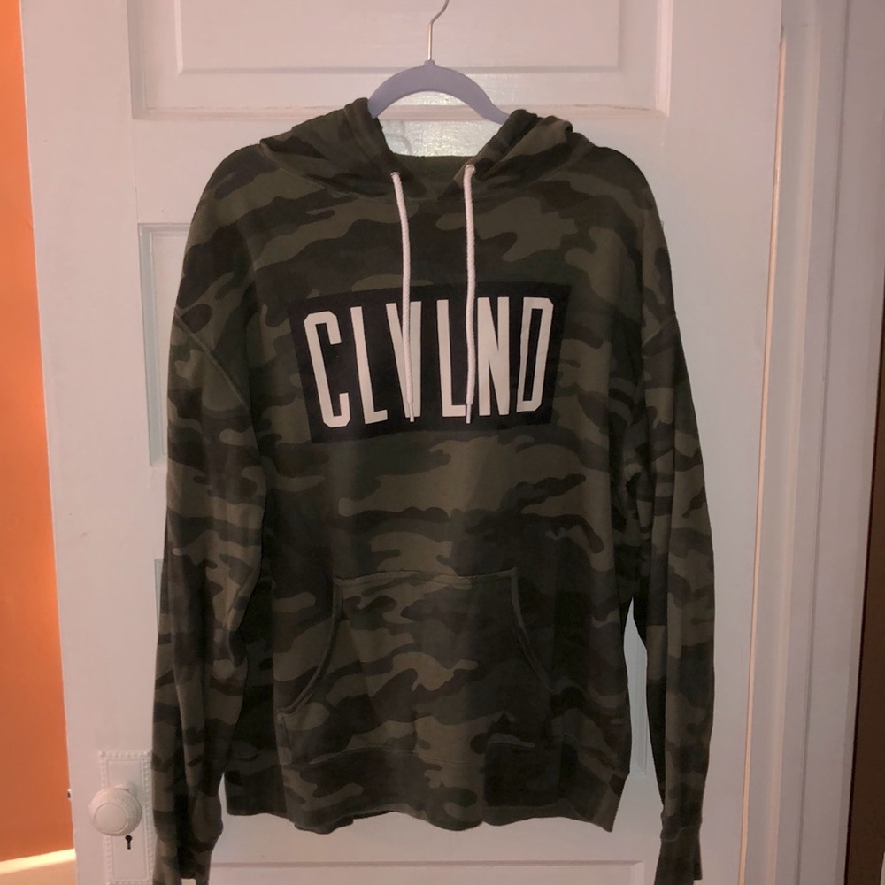 Cleveland clothing company camo sweatshirt